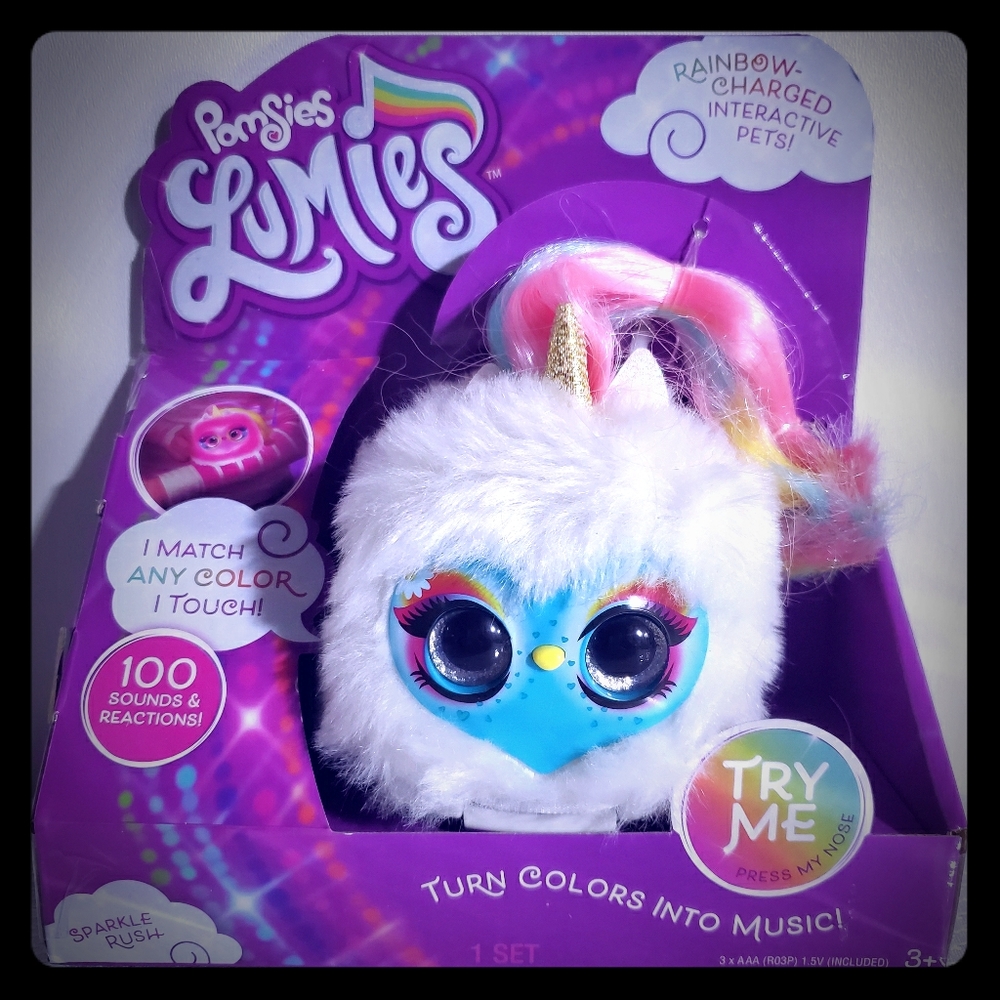 Pomsies Lumies - Rainbow Charged Interactive Pom-P